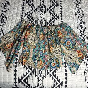 Colorful Paisley Off-Shoulder Top